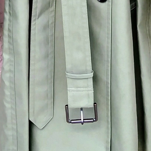 COACH 1941 TRENCH COAT JACKET WOMEN'S NATURAL BUTTON ADJUSTABLE BELT - Picture 4 of 13